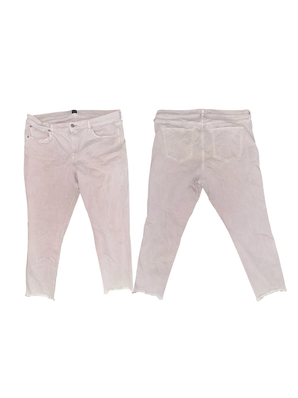 GAP Light Pink True Skinny Jeans with Frayed Hem